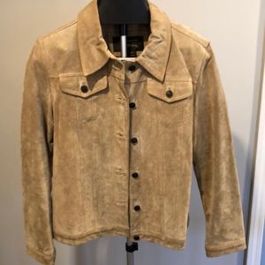 Medium tan leather jacket